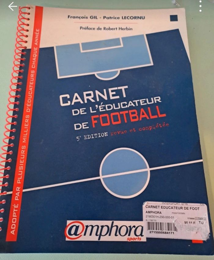 Carnet de l'éducateur de football