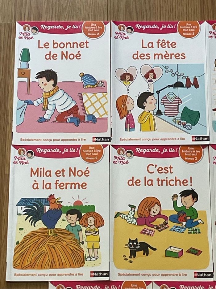 Lot 8 livres apprentissage lecture Regarde je lis avec Mila et Noé CP niveau 2 - photo numéro 2