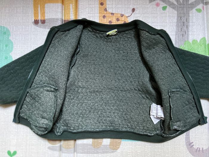 Gilet vert / fils argenté - photo numéro 3