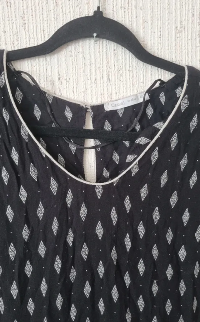 Robe été noir blanc jaune taille 40 gémo - photo numéro 9