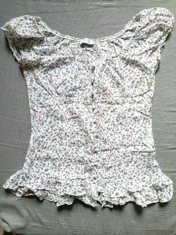Blouse manches courtes boutonnée