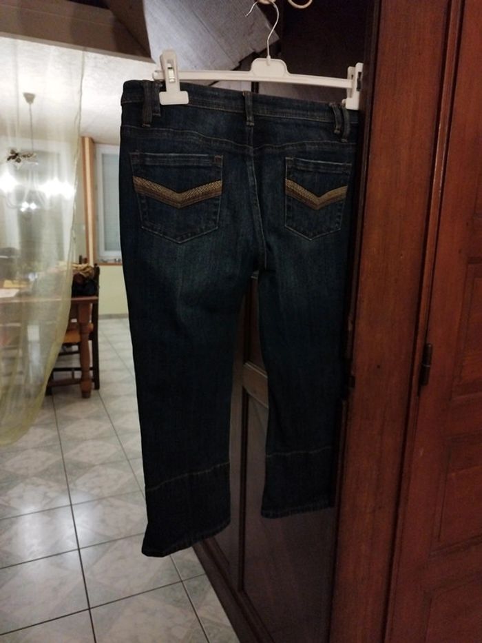 Pantacourt bleu foncé denim vintage M/38 y2k - photo numéro 7