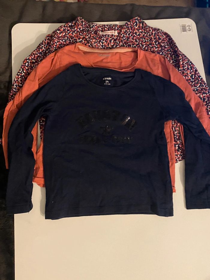 ensemble/ lot de 8 t shirt à manches longues enfant fille taille 3 ans - photo numéro 6