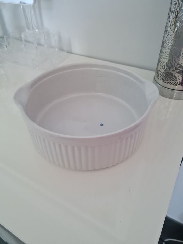 Grand ramequin blanc en porcelaine - photo numéro 3