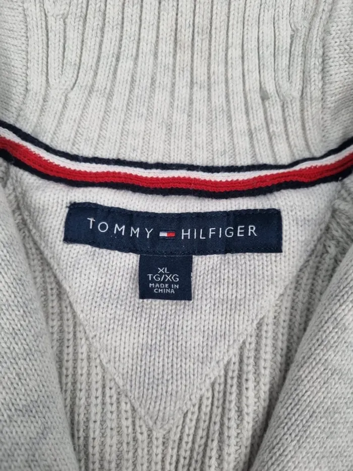 Cardigan Tommy Hilfiger blanc – Taille XL Hommes (mesures en photos) - photo numéro 5