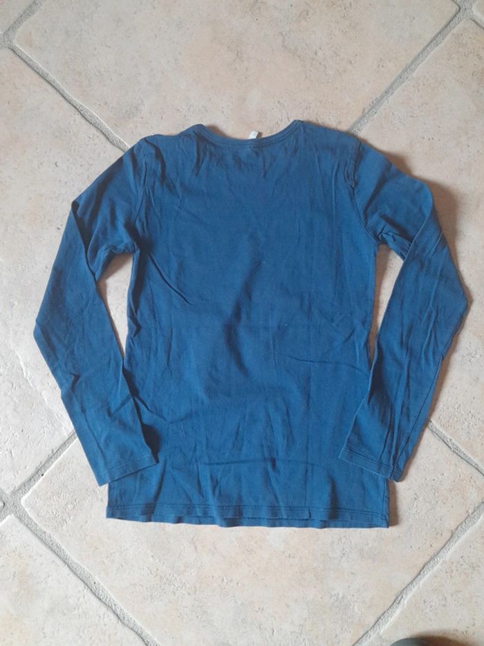 T-shirt manches longues benetton organic coton - photo numéro 3