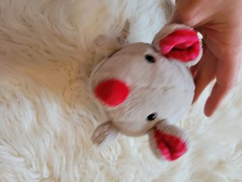 Peluche hochet fushia