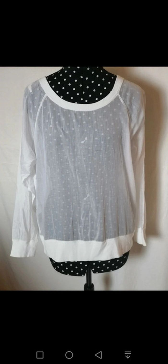 Top / haut blanc transparent Taille L Pablo - photo numéro 6