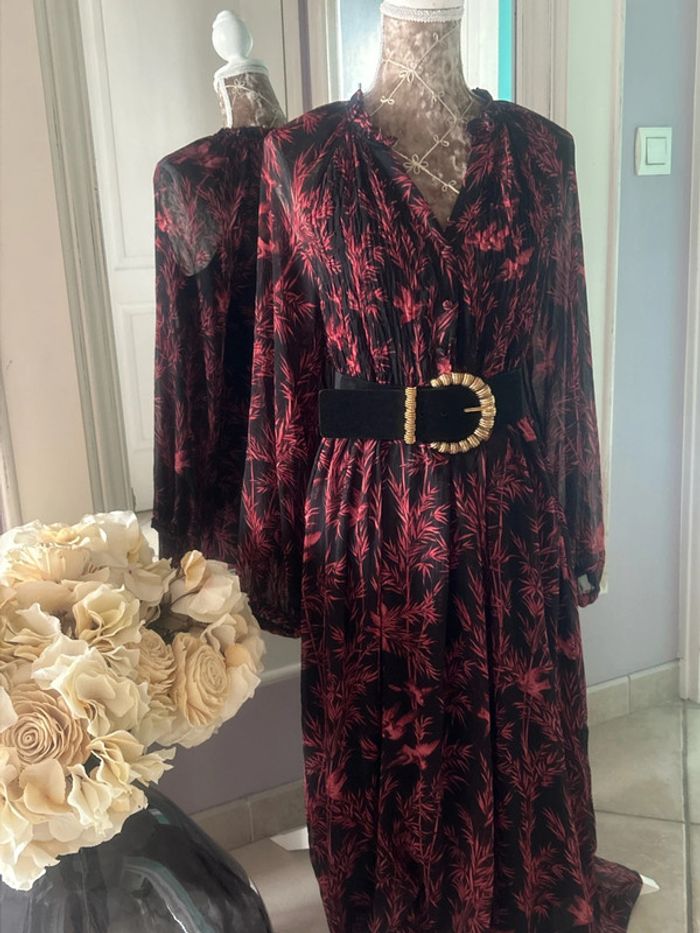 Robe longue Mango S à motifs