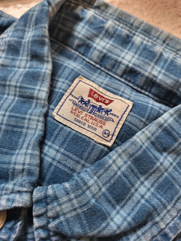 Chemise Levi's bleue à carreaux 100% coton - M - photo numéro 9