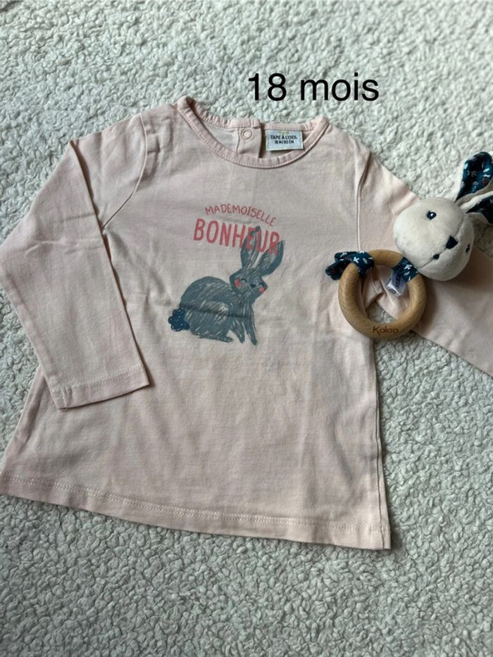 T shirt manche longue fille 18 mois