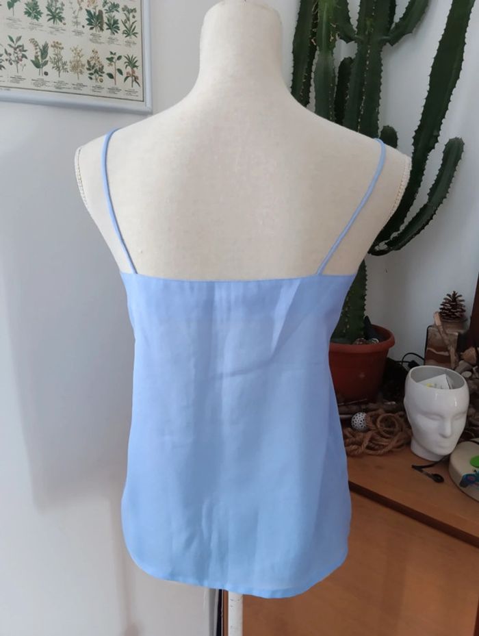 Top caraco vintage débardeur bleu ciel made in France - photo numéro 5