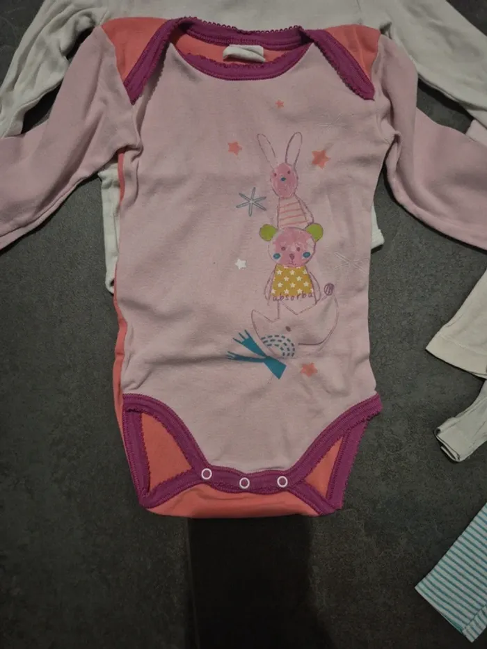 Lot de bodies manches longues fille 12 mois - photo numéro 8