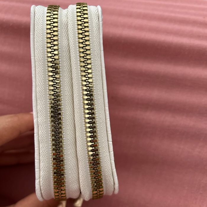 Porte-monnaie / Portefeuille blanc avec motifs (croco) - photo numéro 2