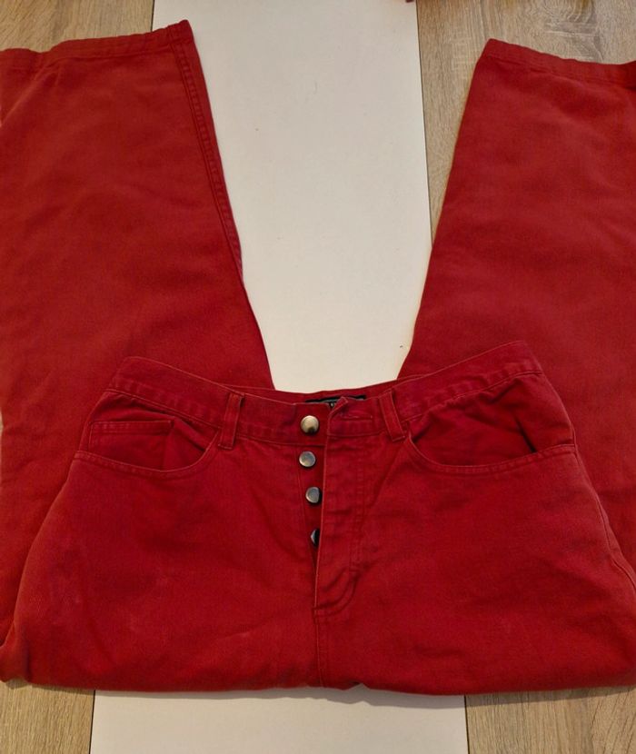 Jean rouge homme Peter Polo - Taille 40 - photo numéro 2