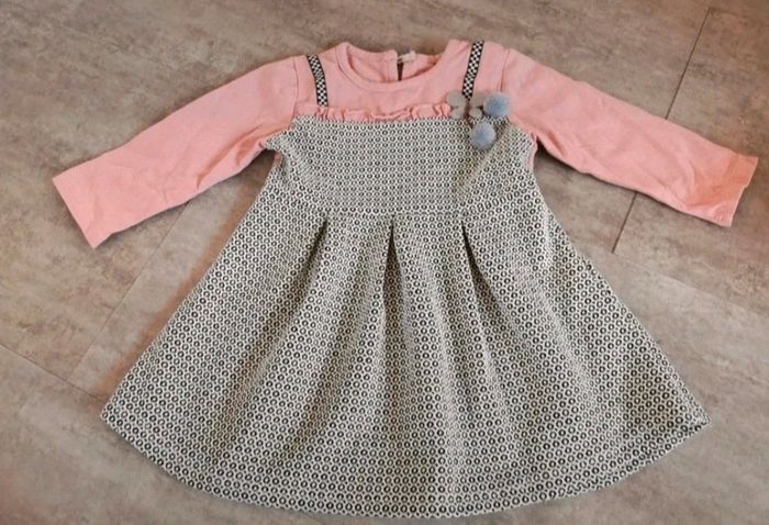 Robe à manches longues chic bébé fille 18 mois comme NEUVE