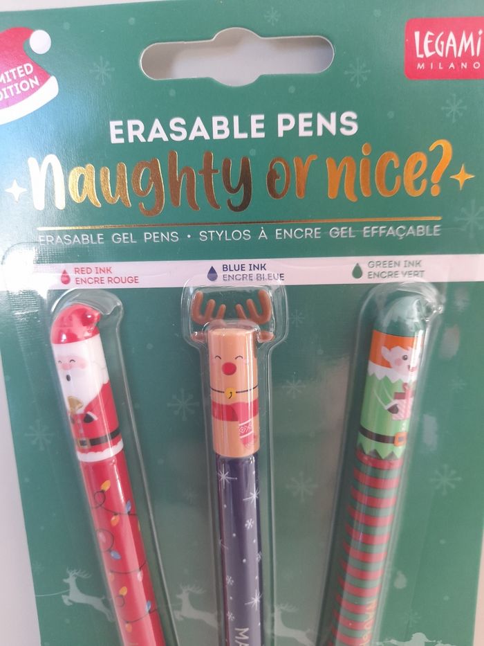 Stylos kawaii Noël 2024 Legami - photo numéro 2