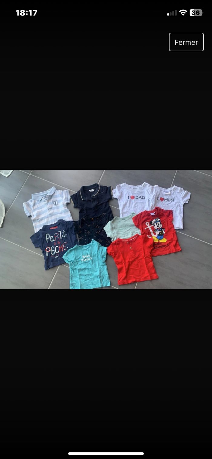 Lots de t-shirt manche courte