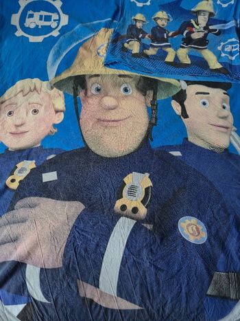 Housse de couette et taie Sam le pompier