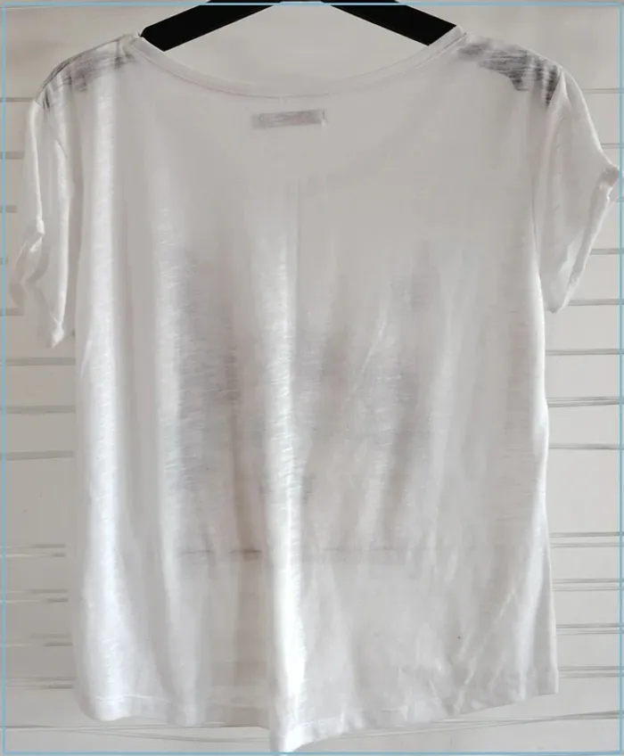 T-shirt blanc imprimé “BEAUTY” Gemo Casual - M - photo numéro 3