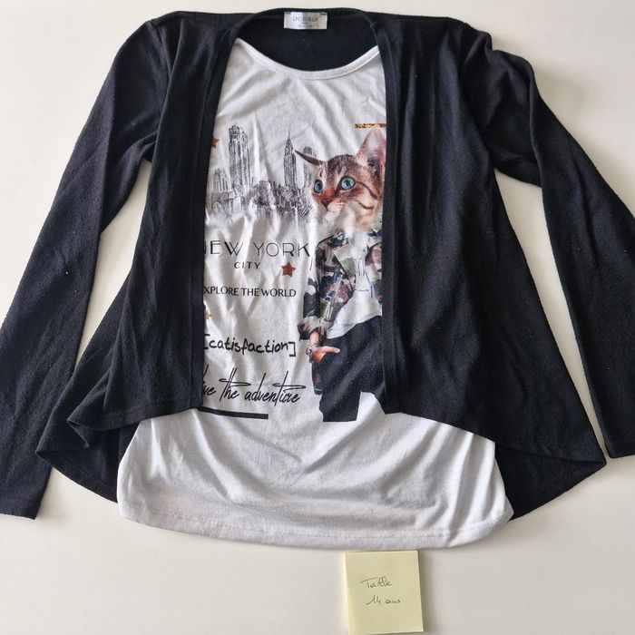 T-shirt manches longues effet gilet
