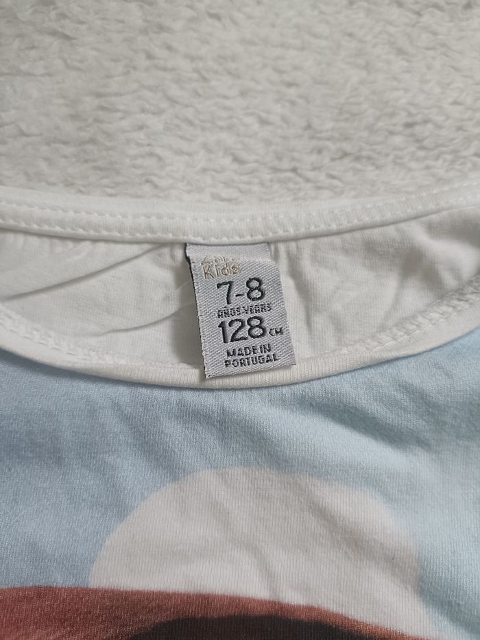 Tee shirt zara blanc 7/8 ans - photo numéro 2
