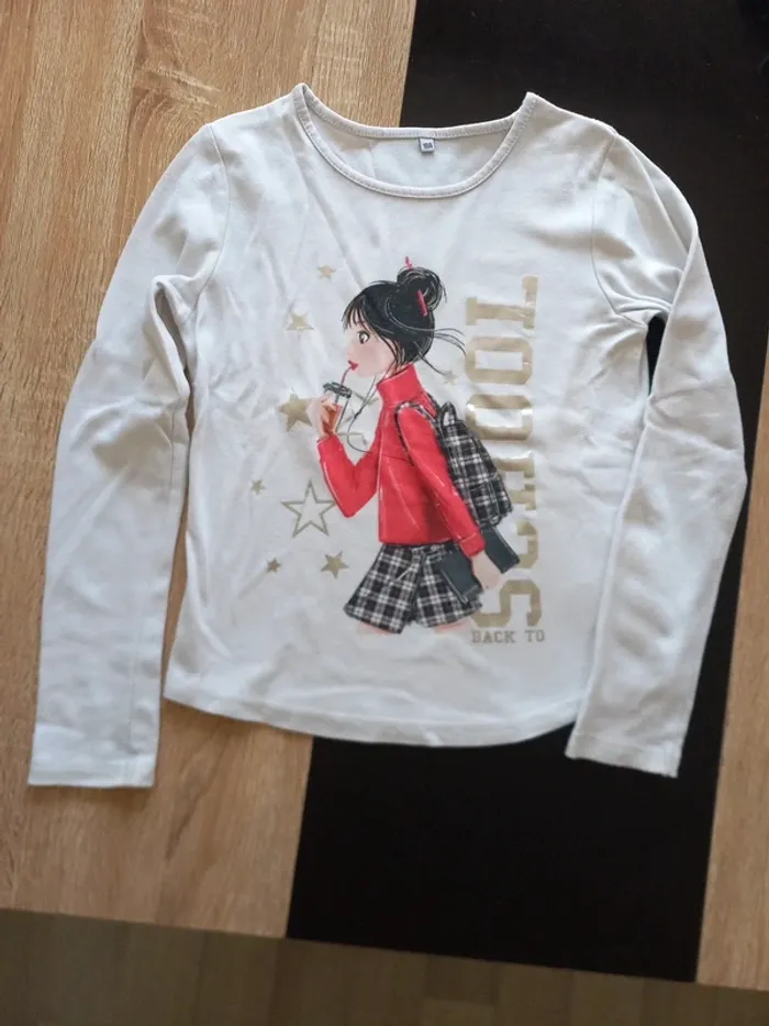 Pull blanc fille 10ans - photo numéro 2