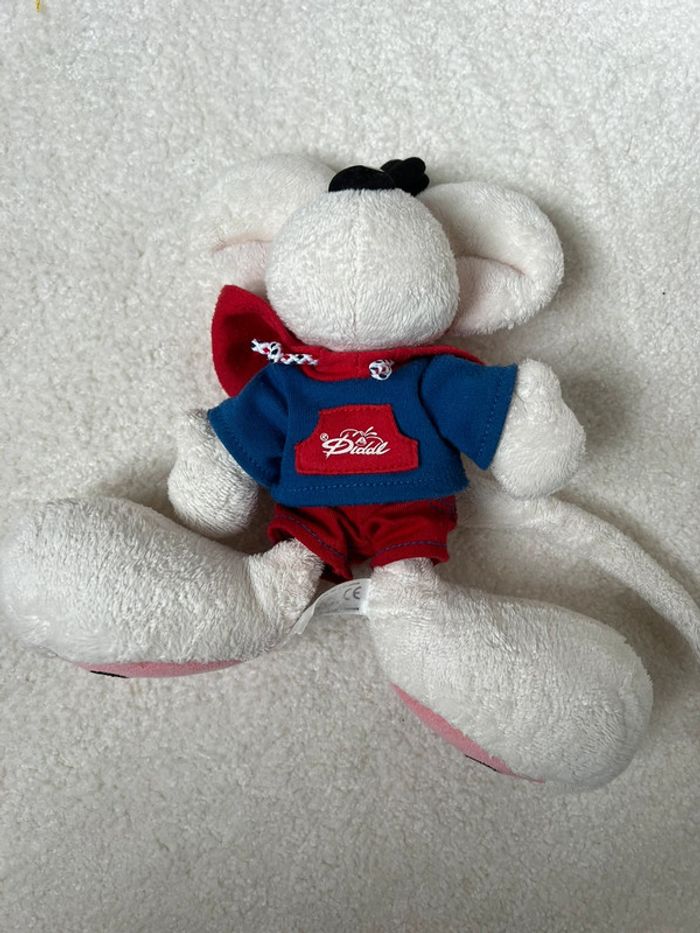 Peluche Diddl sweat rouge et bleu - photo numéro 2