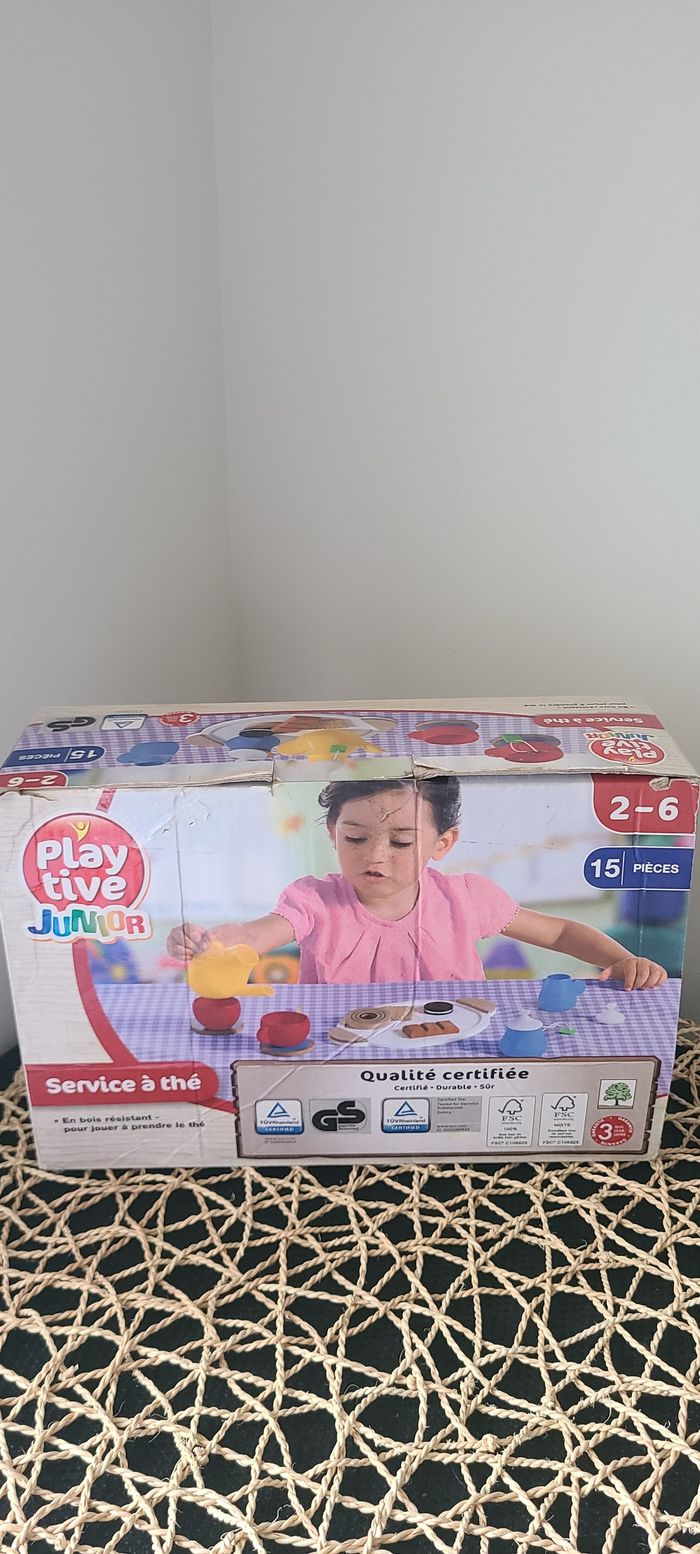 Set de nourriture en bois/plastique - Le service à thé - photo numéro 3