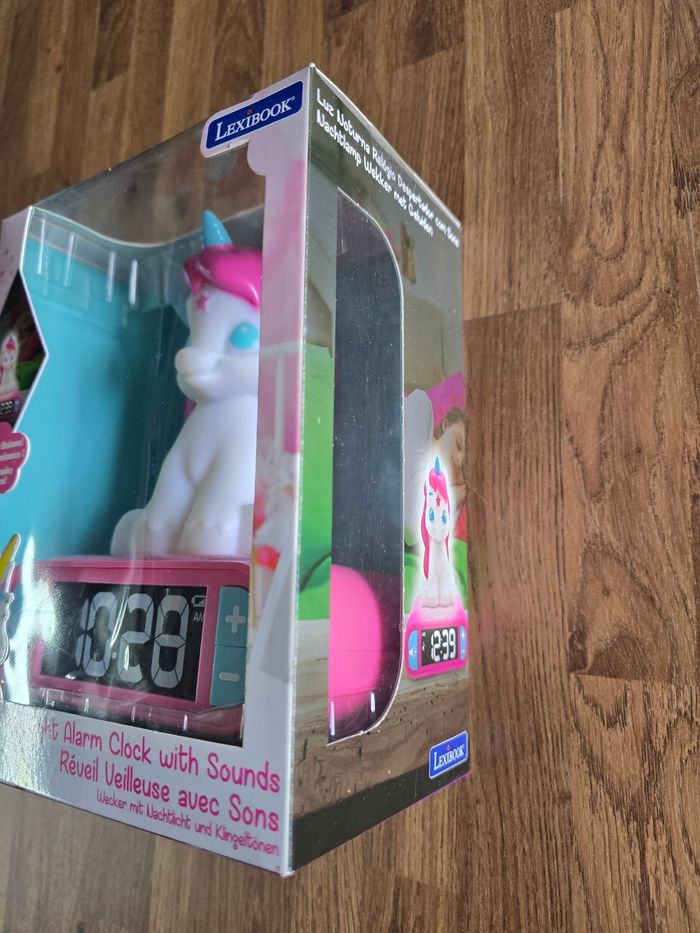 Réveil veilleuse digital LEXIBOOK - Licorne - 3D lumineux et sonore - Blanc et rose - Enfant - photo numéro 2