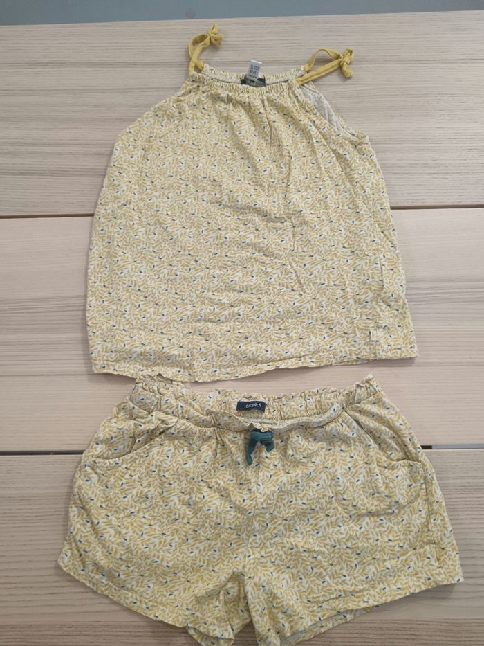 Ensemble débardeur short jaune - 10 ans