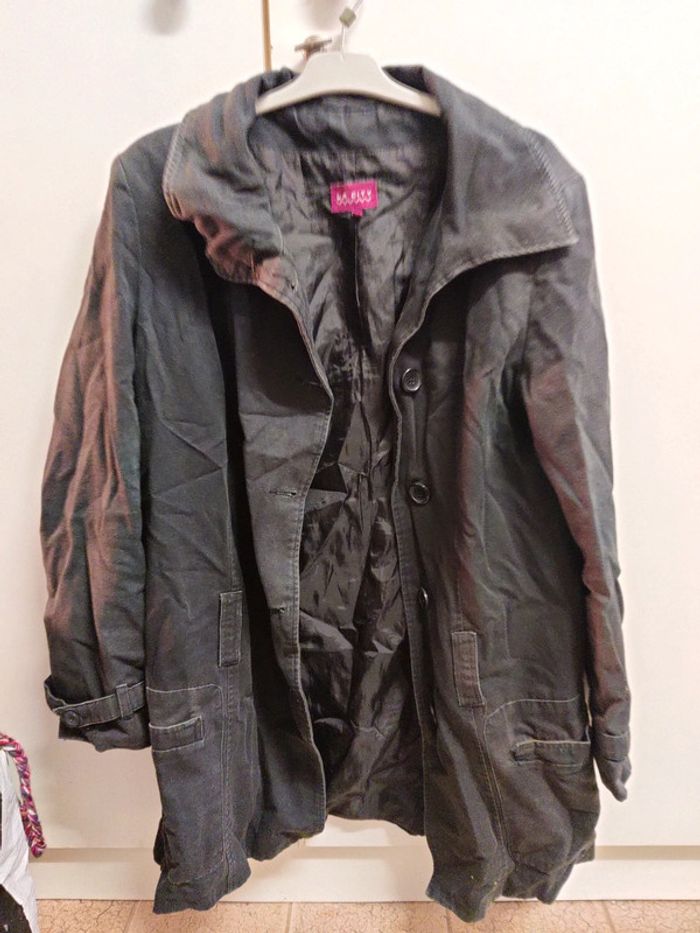 Veste noire la city remforcé aux épaules