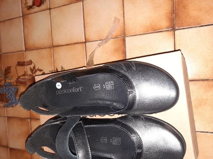 Salomés cuir bicolore – pointure 37 – largeur 4 – Pédiconfort - photo numéro 6