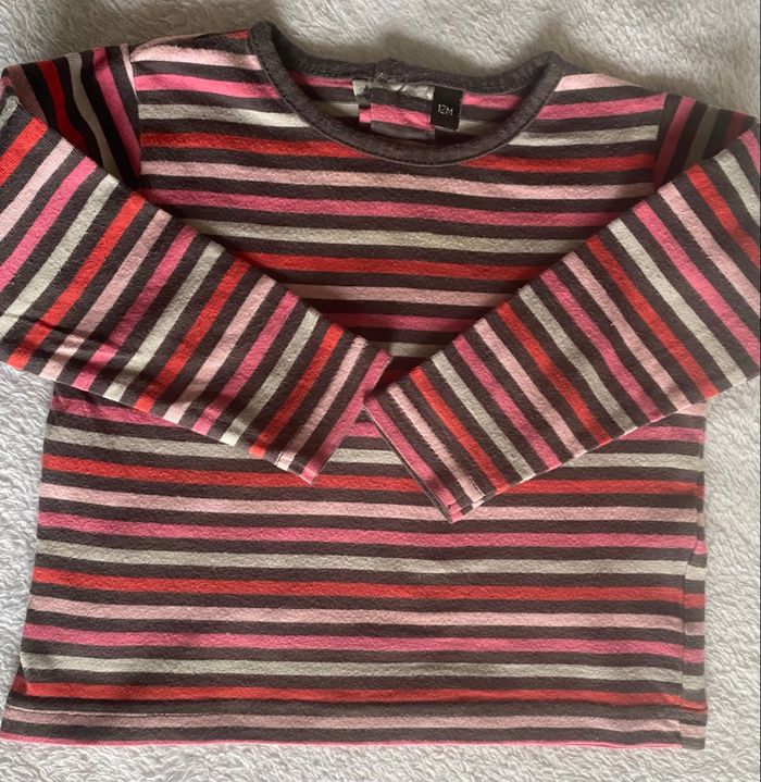 lot de 6 t-shirts manches longues bébé fille 12 mois - photo numéro 6