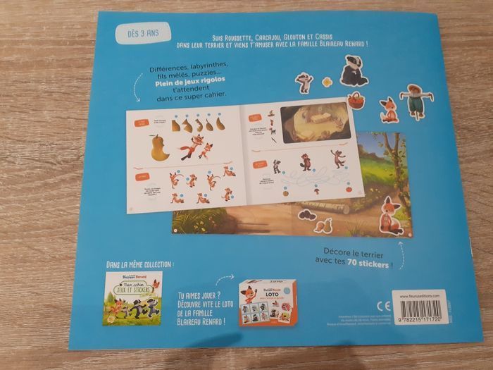 Mon cahier Jeux et Stickers la famille Blaireau Renard de Fleurus - photo numéro 2