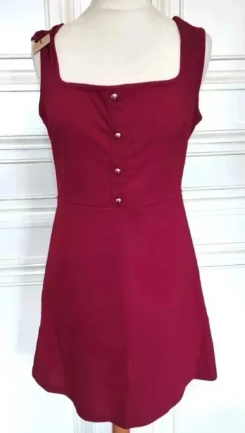 Robe Preppy Souple  Boutons Doré TS/M