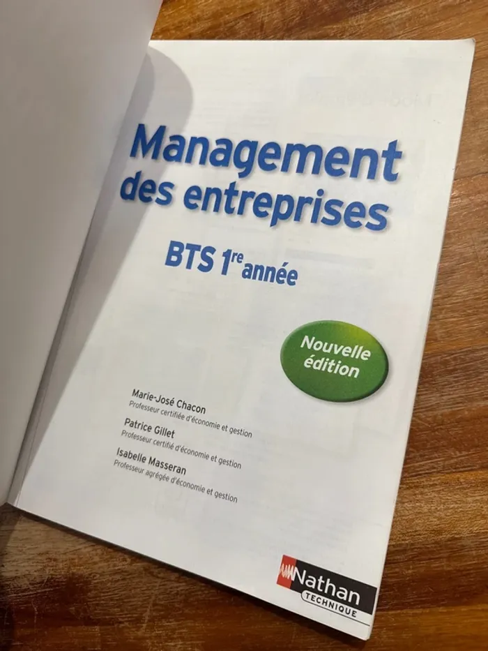 Livre management des entreprises, BTS, première année - photo numéro 4