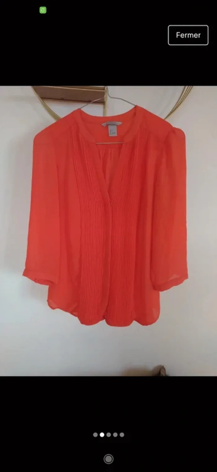Blouse corail  H&M 34 - photo numéro 2