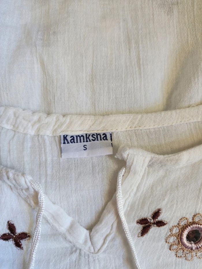 🌸T-shirt MC Blanc Kamksha Taille 36🌸 - photo numéro 6