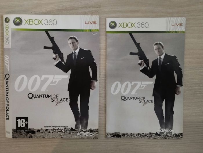 Notice + jaquette 007 quantum of solace Xbox 360