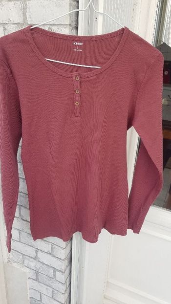 tee-shirt fuschia manches longues