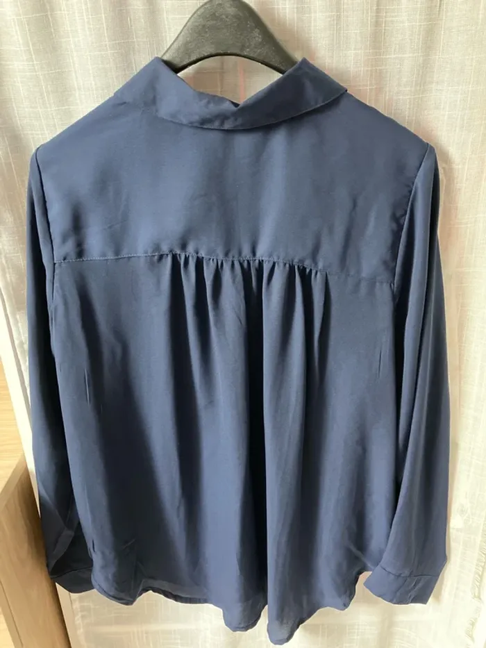 Ensemble chemise + blazer bleu marine - photo numéro 4