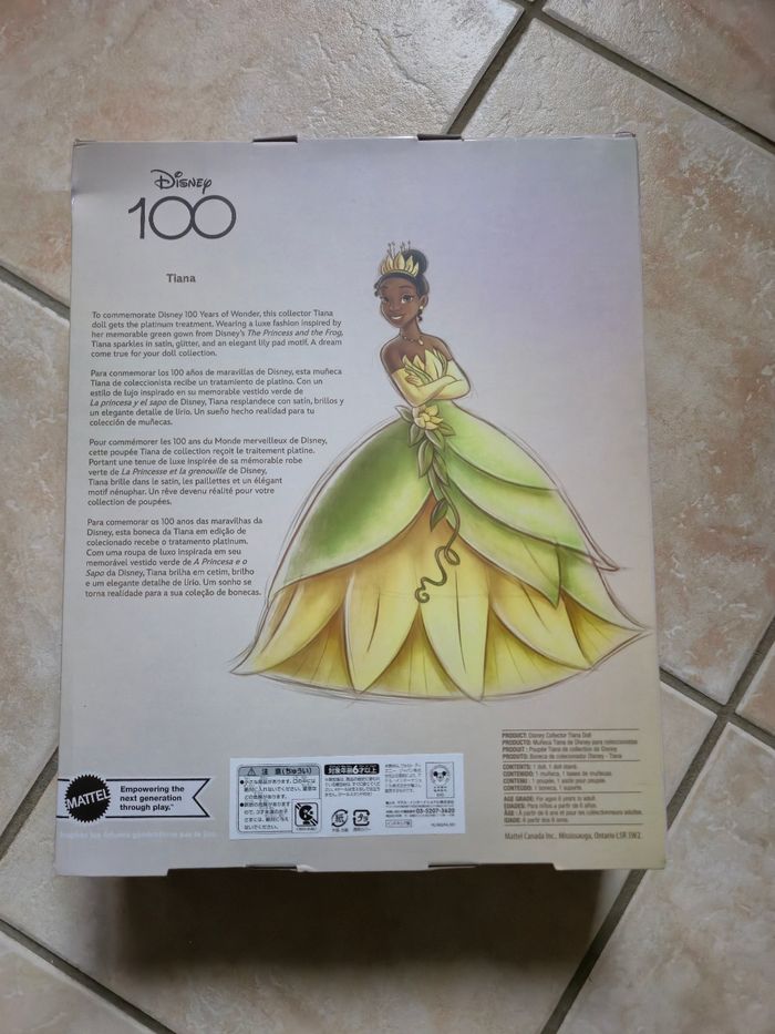 Princess Tiana neuve robe verte a paillettes Disney collector mattel - photo numéro 6