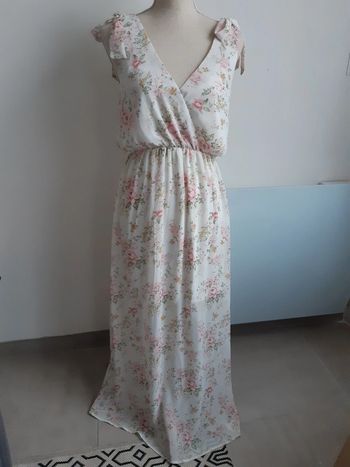 Robe longue fleurs Papillonne T40