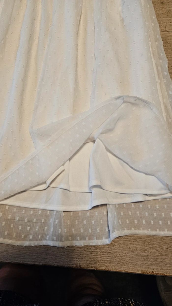Robe classique, légère, beige avec broderie et dentelle, Emoi by Emonite, 40, nickel - photo numéro 5