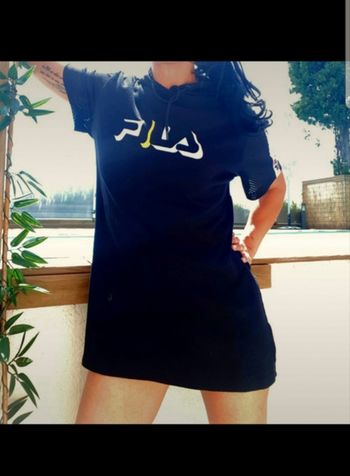 robe à capuche et cordon Fila authentique
