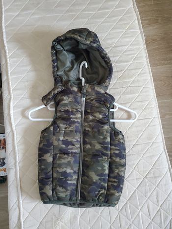 Veste doudoune gilet sans manches militaire a capuche Orchestra 5ans