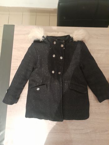 Manteau fille bleu pailleté