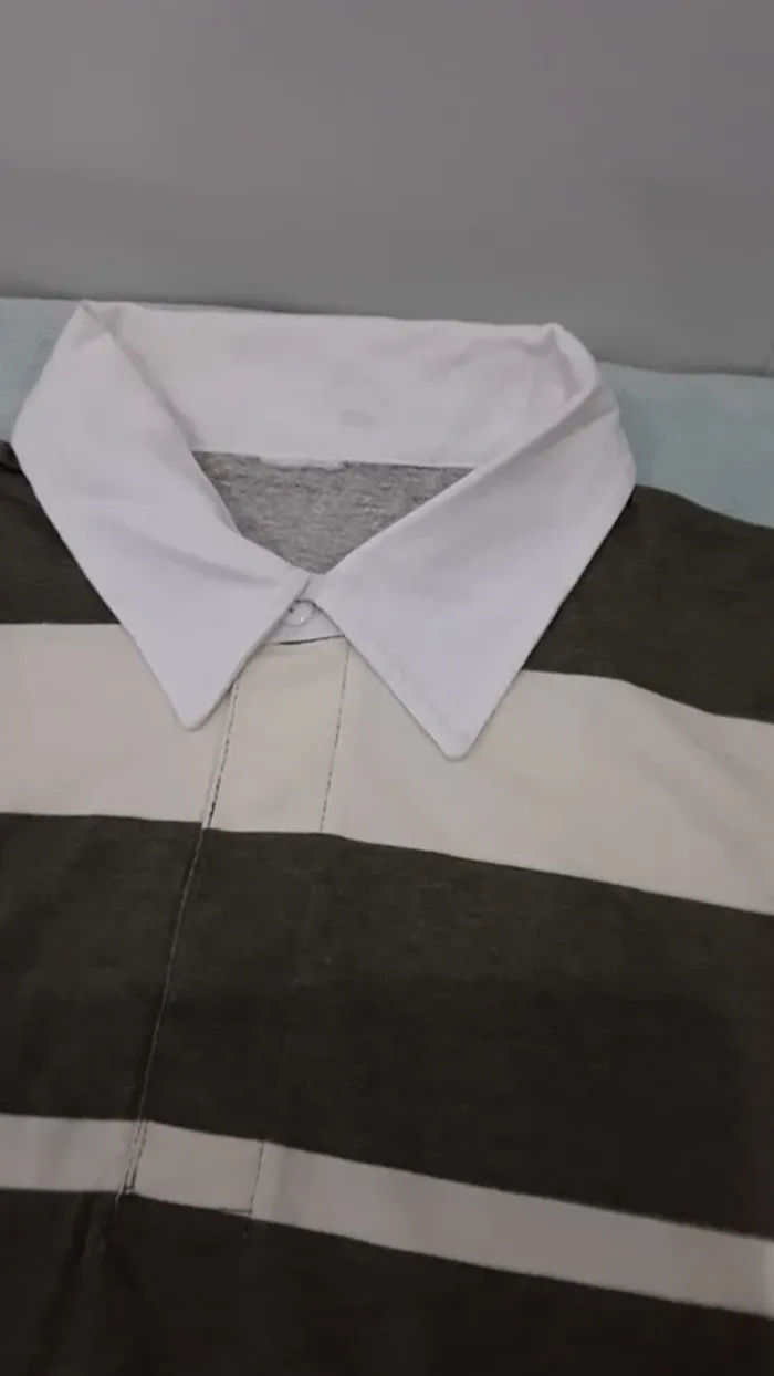 Polo celio vert et beige - photo numéro 2