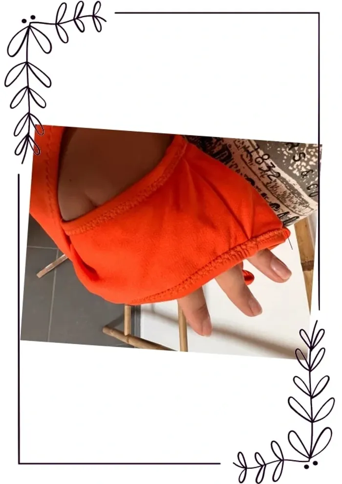 Bikini orange à frange - photo numéro 4